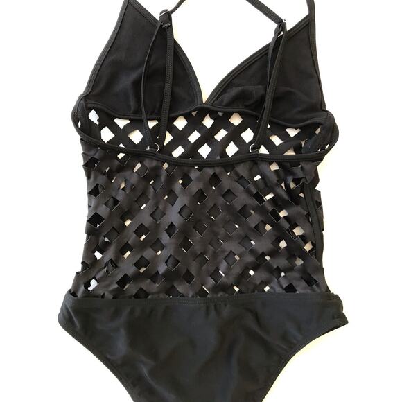 Current Mood Swim Tank Swimsuit One Piece Laser Cut Swimwear - Picture 8 of 9